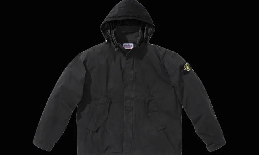 Stone Island Cotton Cordura Shell Jacket Black<Supreme Hot