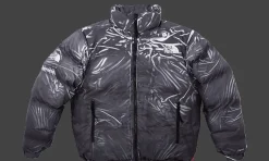 The North Face Printed Nuptse Jacket Black<Supreme Outlet