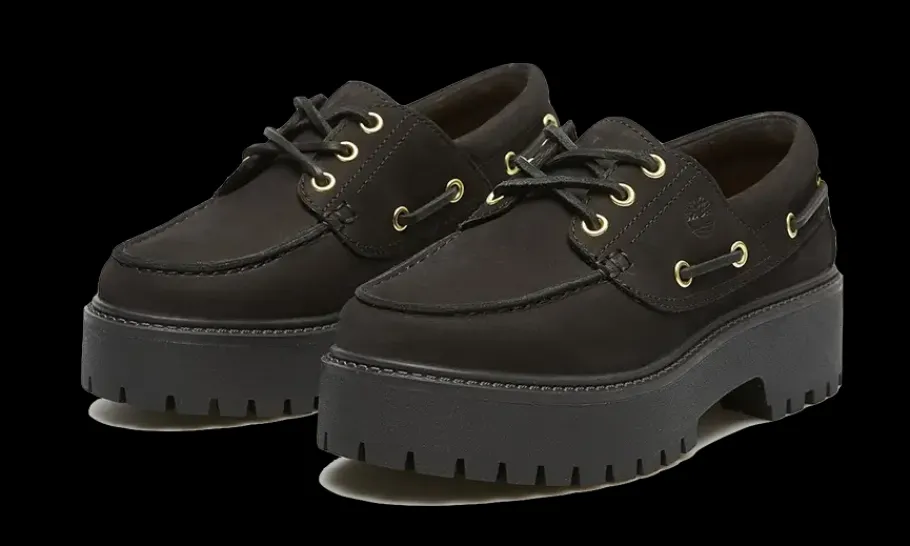 Stone Street Boat Shoe Black<Timberland Best