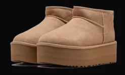 Classic Ultra Mini Platform Boot Sand<UGG New