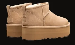 Classic Ultra Mini Platform Boot Sand<UGG New