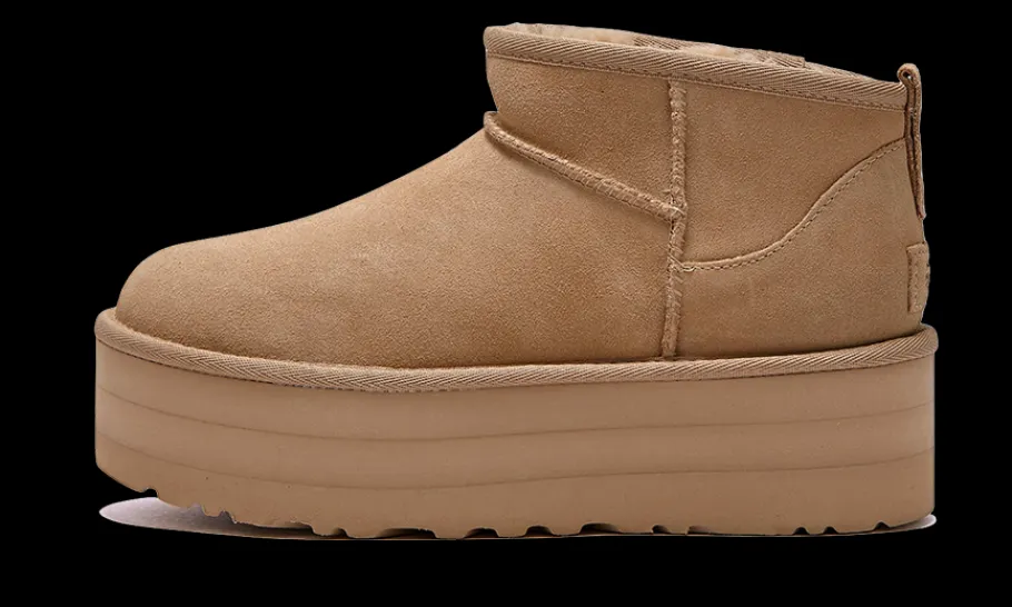 Classic Ultra Mini Platform Boot Mustard Seed<UGG Outlet