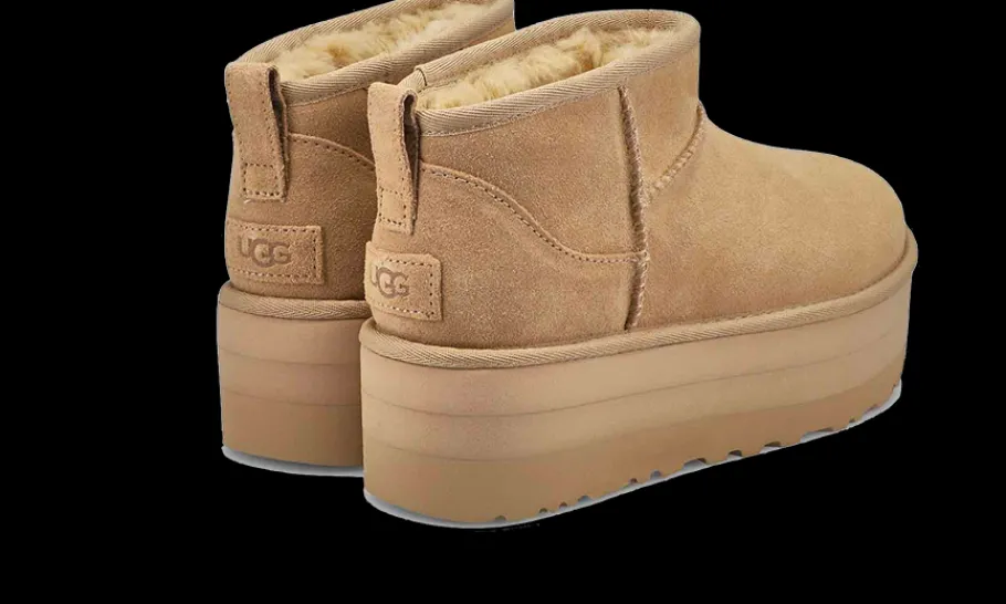 Classic Ultra Mini Platform Boot Mustard Seed<UGG Outlet