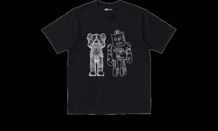 KAWS x Warhol T-Shirt UT Graphic Black<Uniqlo Sale