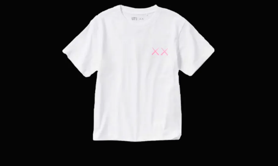 T-Shirt KAWS Pink Graphic (Asian Sizing)<Uniqlo Online