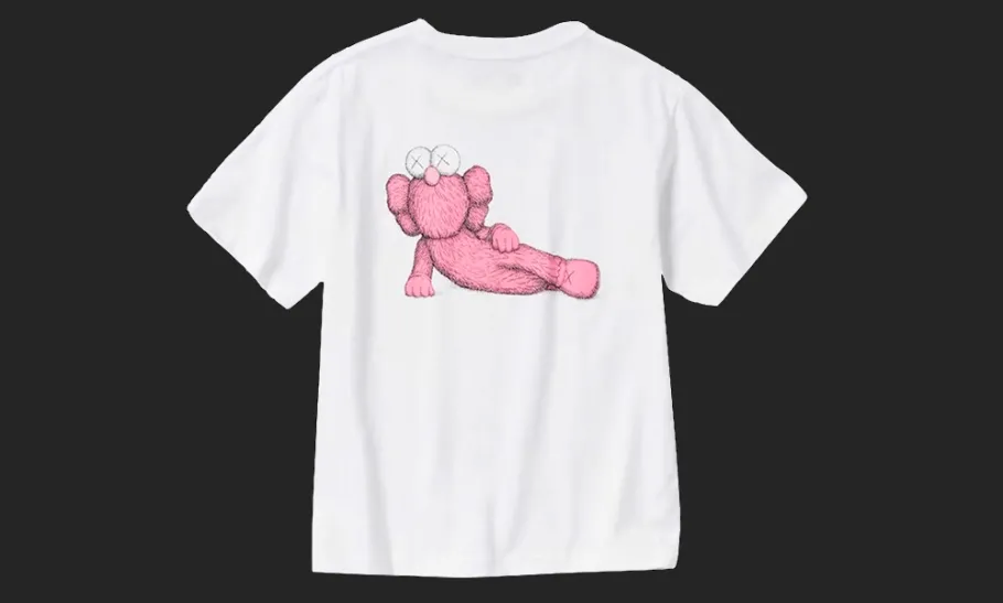 T-Shirt KAWS Pink Graphic<Uniqlo New